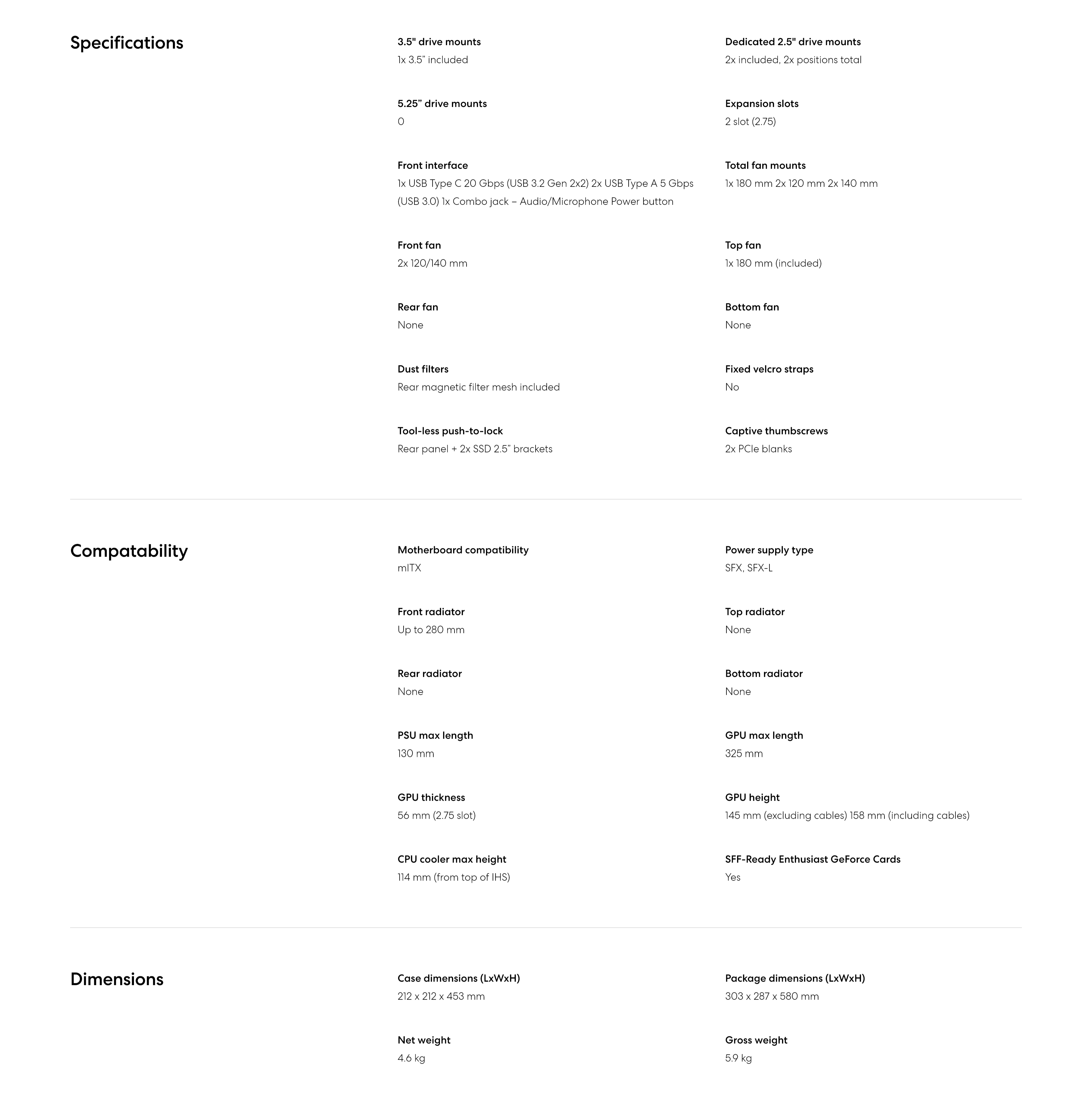 A large marketing image providing additional information about the product Fractal Design Mood mITX Case - Light Grey - Additional alt info not provided